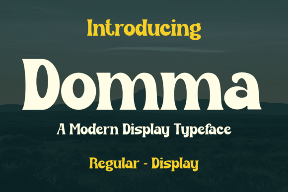 Domma: A Bold Display Font for Modern Brand Identity