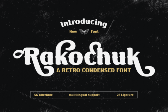 Rakochuk: The Condensed Vintage Font for Bold Designs