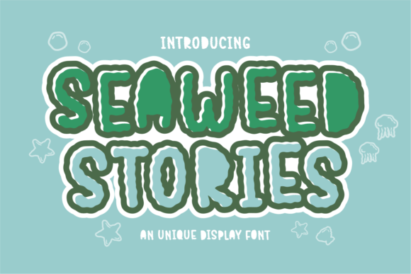Seaweed Stories: A Bold Geometric Display Font for Modern Brands